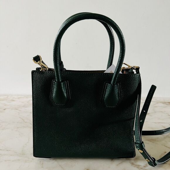 MICHAEL KORS Mercer Moss Green Leather Medium Messenger Crossbody Bag - Picture 9 of 12